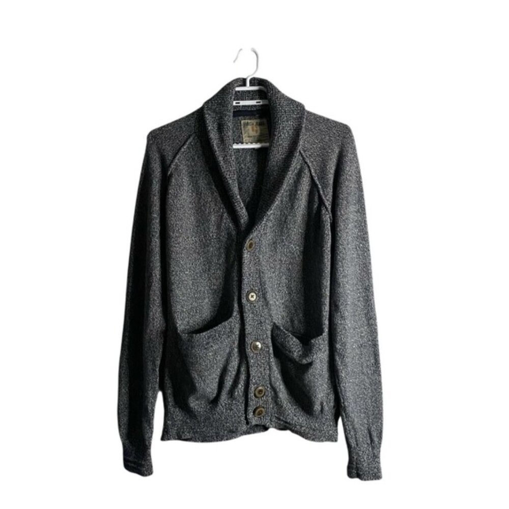 Garcia Jeans Men's Gray 100% Cotton Button Down Knit Cardigan